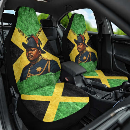 Marcus Garvey Car Seat Cover Jamaican Flag Theme African Fist Civil Rights Symbol Pan African Tribute Design - African Pride