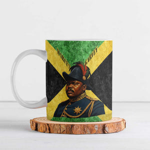 Marcus Garvey Ceramic Mug Jamaican Flag Theme African Fist Civil Rights Symbol Pan African Tribute Design - African Pride