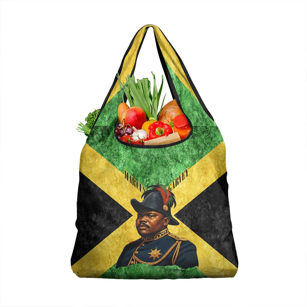 Marcus Garvey Grocery Bag Jamaican Flag Theme African Fist Civil Rights Symbol Pan African Tribute Design - African Pride