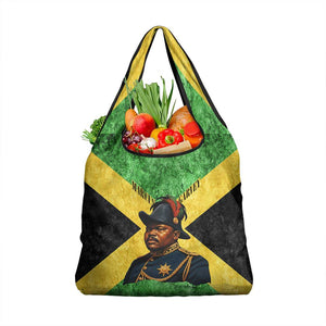 Marcus Garvey Grocery Bag Jamaican Flag Theme African Fist Civil Rights Symbol Pan African Tribute Design - African Pride