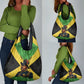 Marcus Garvey Grocery Bag Jamaican Flag Theme African Fist Civil Rights Symbol Pan African Tribute Design - African Pride
