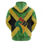 Marcus Garvey Hoodie Jamaican Flag Theme African Fist Civil Rights Symbol Pan African Tribute Design - African Pride