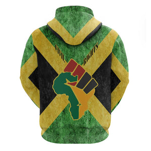 Marcus Garvey Hoodie Jamaican Flag Theme African Fist Civil Rights Symbol Pan African Tribute Design - African Pride