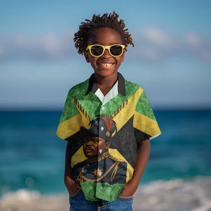 Marcus Garvey Kid Hawaiian Shirt Jamaican Flag Theme African Fist Civil Rights Symbol Pan African Tribute Design TS04