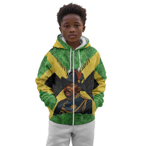 Marcus Garvey Kid Hoodie Jamaican Flag Theme African Fist Civil Rights Symbol Pan African Tribute Design - African Pride