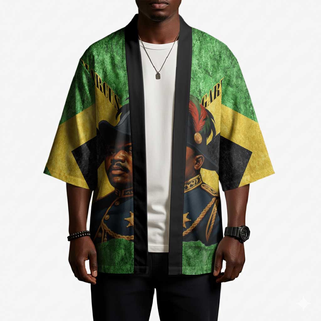 Marcus Garvey Kimono Jamaican Flag Theme African Fist Civil Rights Symbol Pan African Tribute Design - African Pride