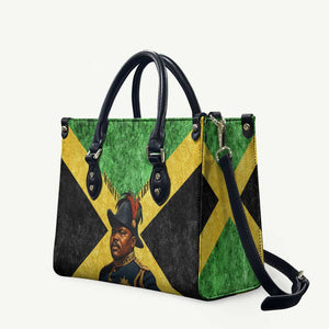 Marcus Garvey Leather Bag Jamaican Flag Theme African Fist Civil Rights Symbol Pan African Tribute Design - African Pride