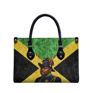 Marcus Garvey Leather Bag Jamaican Flag Theme African Fist Civil Rights Symbol Pan African Tribute Design - African Pride