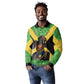Marcus Garvey Long Sleeve Polo Shirt Jamaican Flag Theme African Fist Civil Rights Symbol Pan African Tribute Design - African Pride