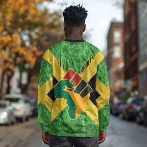 Marcus Garvey Long Sleeve Shirt Jamaican Flag Theme African Fist Civil Rights Symbol Pan African Tribute Design - African Pride