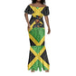 Marcus Garvey Mermaid Dress Jamaican Flag Theme African Fist Civil Rights Symbol Pan African Tribute Design TS04