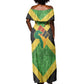 Marcus Garvey Off Shoulder Maxi Dress Jamaican Flag Theme African Fist Civil Rights Symbol Pan African Tribute Design - African Pride