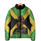 Marcus Garvey Padded Jacket Jamaican Flag Theme African Fist Civil Rights Symbol Pan African Tribute Design - African Pride