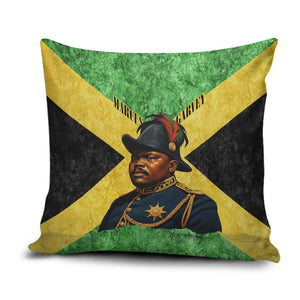 Marcus Garvey Pillow Cover Jamaican Flag Theme African Fist Civil Rights Symbol Pan African Tribute Design - African Pride