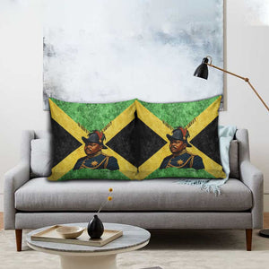 Marcus Garvey Pillow Cover Jamaican Flag Theme African Fist Civil Rights Symbol Pan African Tribute Design - African Pride