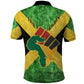Marcus Garvey Polo Shirt Jamaican Flag Theme African Fist Civil Rights Symbol Pan African Tribute Design TS04