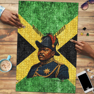 Marcus Garvey Puzzle Jamaican Flag Theme African Fist Civil Rights Symbol Pan African Tribute Design - African Pride