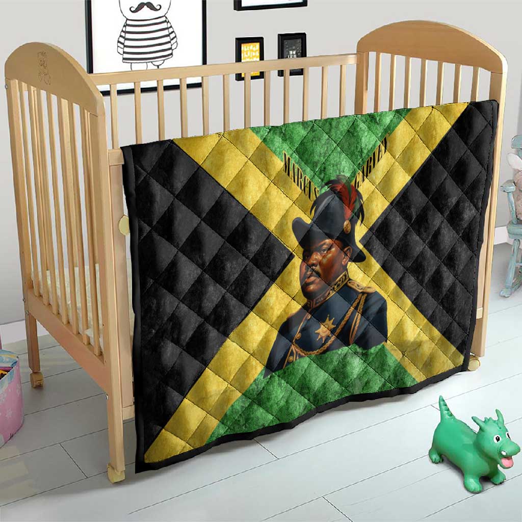 Marcus Garvey Quilt Jamaican Flag Theme African Fist Civil Rights Symbol Pan African Tribute Design - African Pride