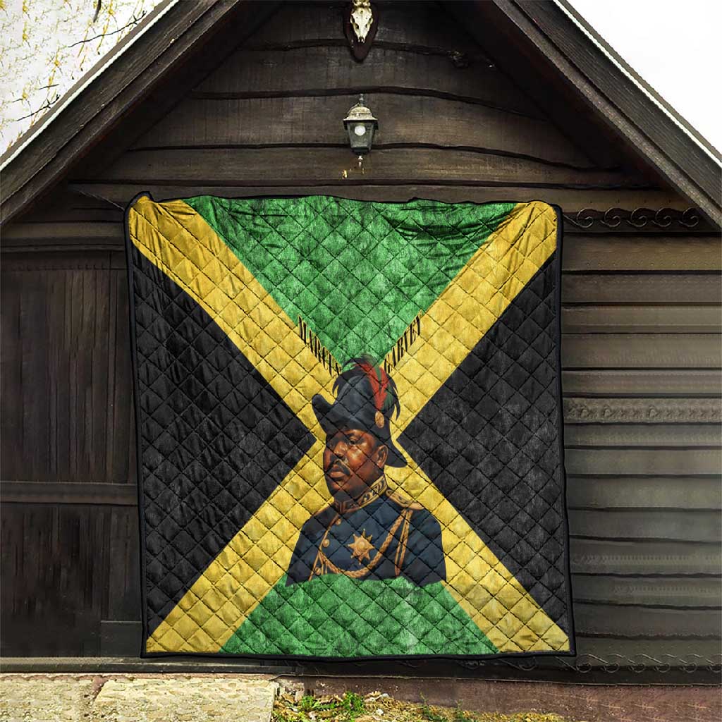 Marcus Garvey Quilt Jamaican Flag Theme African Fist Civil Rights Symbol Pan African Tribute Design - African Pride