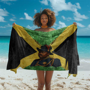 Marcus Garvey Sarong Jamaican Flag Theme African Fist Civil Rights Symbol Pan African Tribute Design - African Pride