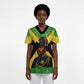 Marcus Garvey Scrub Top Jamaican Flag Theme African Fist Civil Rights Symbol Pan African Tribute Design - African Pride