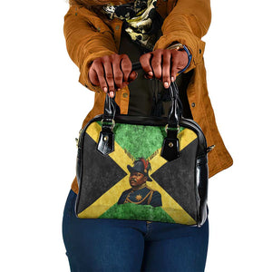 Marcus Garvey Shoulder Handbag Jamaican Flag Theme African Fist Civil Rights Symbol Pan African Tribute Design - African Pride