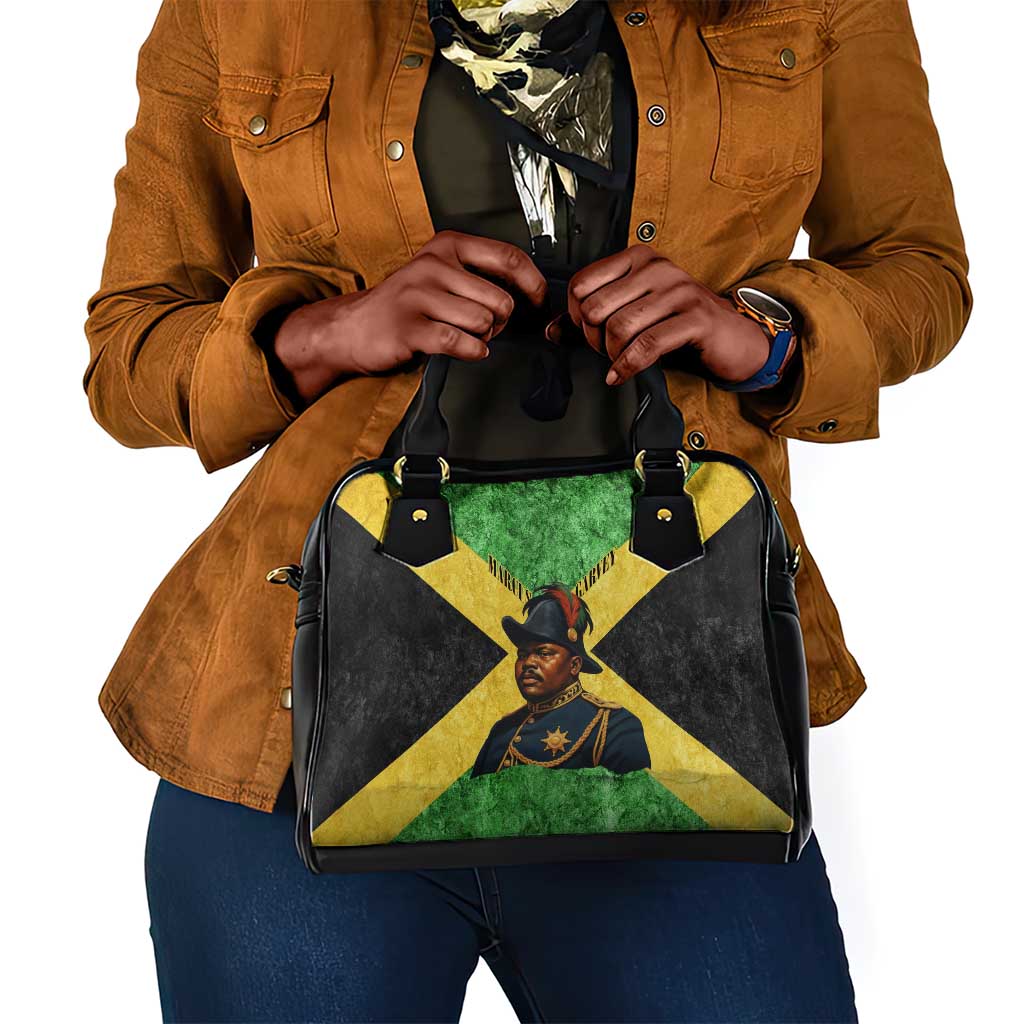 Marcus Garvey Shoulder Handbag Jamaican Flag Theme African Fist Civil Rights Symbol Pan African Tribute Design - African Pride