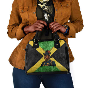 Marcus Garvey Shoulder Handbag Jamaican Flag Theme African Fist Civil Rights Symbol Pan African Tribute Design - African Pride