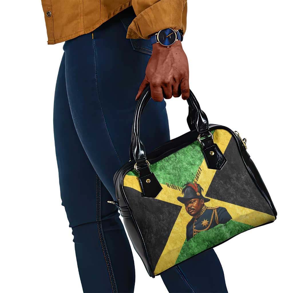 Marcus Garvey Shoulder Handbag Jamaican Flag Theme African Fist Civil Rights Symbol Pan African Tribute Design - African Pride