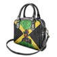 Marcus Garvey Shoulder Handbag Jamaican Flag Theme African Fist Civil Rights Symbol Pan African Tribute Design - African Pride