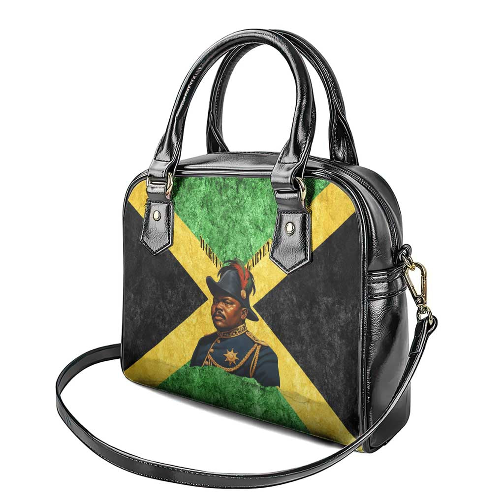 Marcus Garvey Shoulder Handbag Jamaican Flag Theme African Fist Civil Rights Symbol Pan African Tribute Design - African Pride