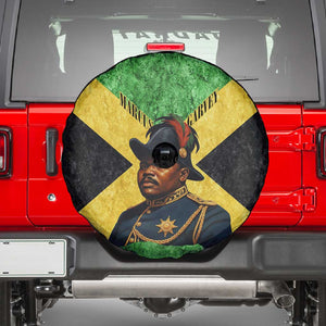 Marcus Garvey Spare Tire Cover Jamaican Flag Theme African Fist Civil Rights Symbol Pan African Tribute Design - African Pride