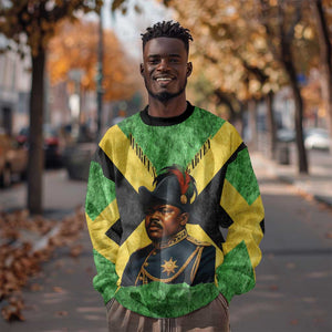 Marcus Garvey Sweatshirt Jamaican Flag Theme African Fist Civil Rights Symbol Pan African Tribute Design - African Pride