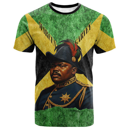 Marcus Garvey T shirt Jamaican Flag Theme African Fist Civil Rights Symbol Pan African Tribute Design TS04