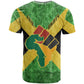 Marcus Garvey T shirt Jamaican Flag Theme African Fist Civil Rights Symbol Pan African Tribute Design TS04