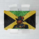 Marcus Garvey Tablecloth Jamaican Flag Theme African Fist Civil Rights Symbol Pan African Tribute Design - African Pride