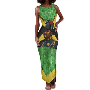 Marcus Garvey Tank Maxi Dress Jamaican Flag Theme African Fist Civil Rights Symbol Pan African Tribute Design - African Pride