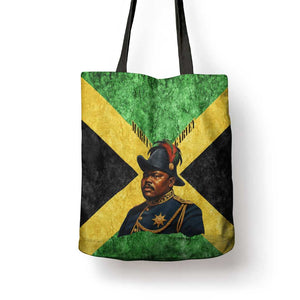 Marcus Garvey Tote Bag Jamaican Flag Theme African Fist Civil Rights Symbol Pan African Tribute Design - African Pride