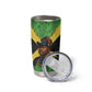 Marcus Garvey Tumbler Cup Jamaican Flag Theme African Fist Civil Rights Symbol Pan African Tribute Design - African Pride