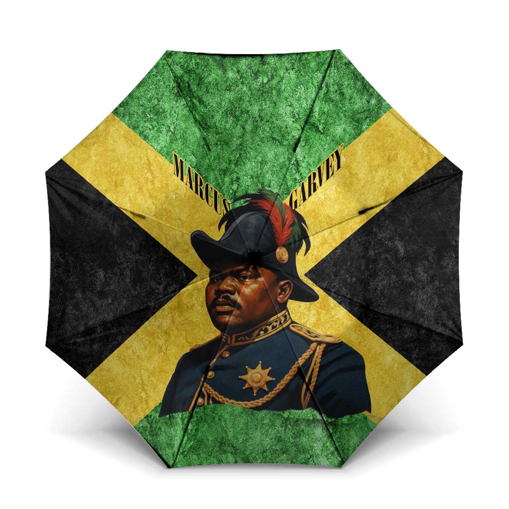 Marcus Garvey Umbrella Jamaican Flag Theme African Fist Civil Rights Symbol Pan African Tribute Design - African Pride
