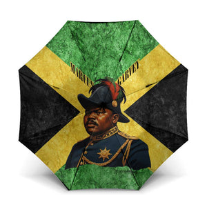 Marcus Garvey Umbrella Jamaican Flag Theme African Fist Civil Rights Symbol Pan African Tribute Design - African Pride