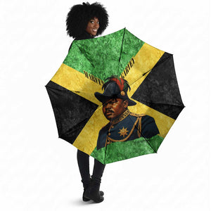 Marcus Garvey Umbrella Jamaican Flag Theme African Fist Civil Rights Symbol Pan African Tribute Design - African Pride