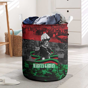 Marcus Garvey Laundry Basket Collage Design Progress Is the Attraction Quote Pan African Movement Tribute - African Pride