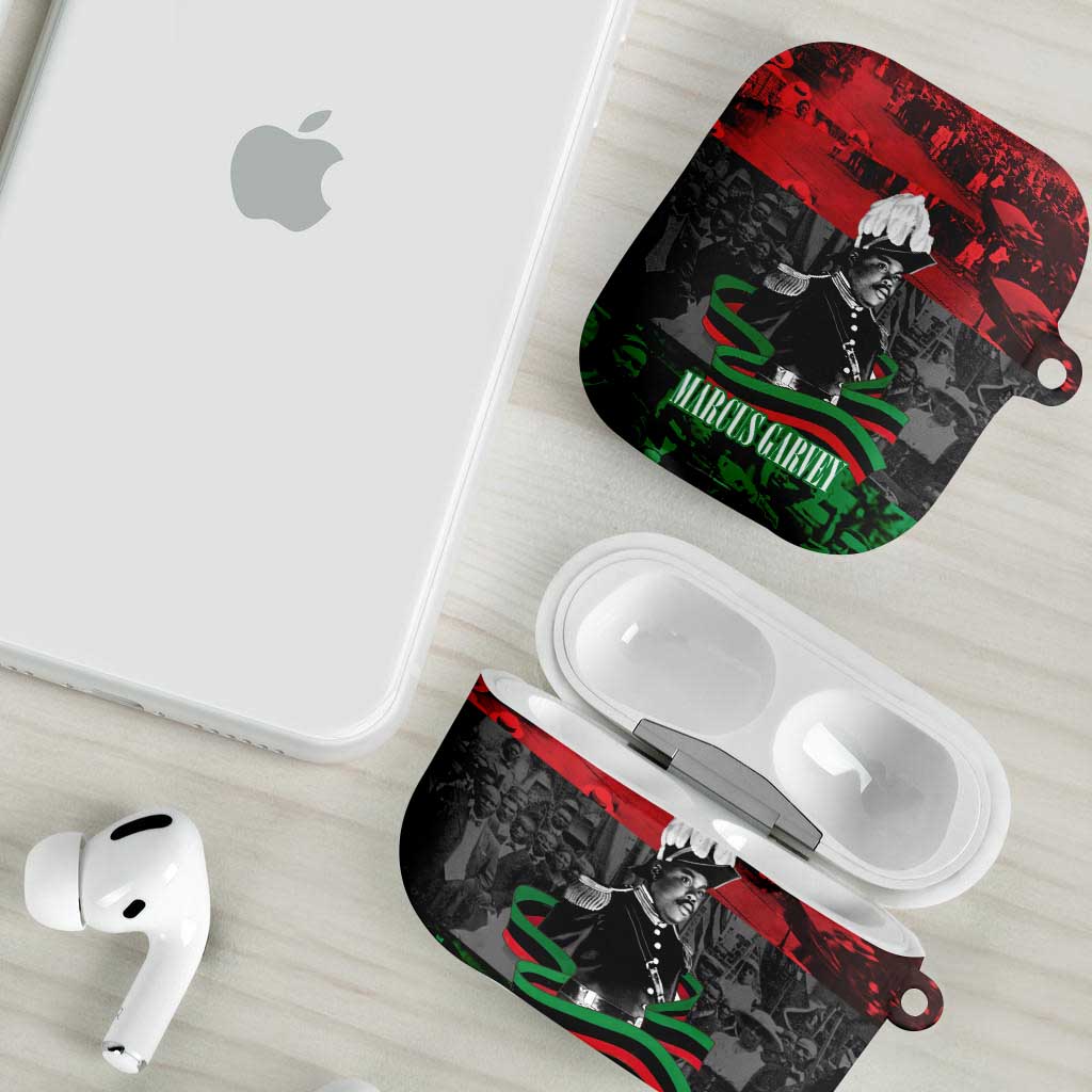 Marcus Garvey AirPods Case Collage Design Progress Is the Attraction Quote Pan African Movement Tribute - African Pride