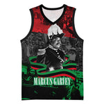 Marcus Garvey Basketball Jersey Collage Design Progress Is the Attraction Quote Pan African Movement Tribute - African Pride