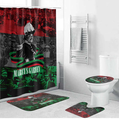 Marcus Garvey Bathroom Set Collage Design Progress Is the Attraction Quote Pan African Movement Tribute - African Pride