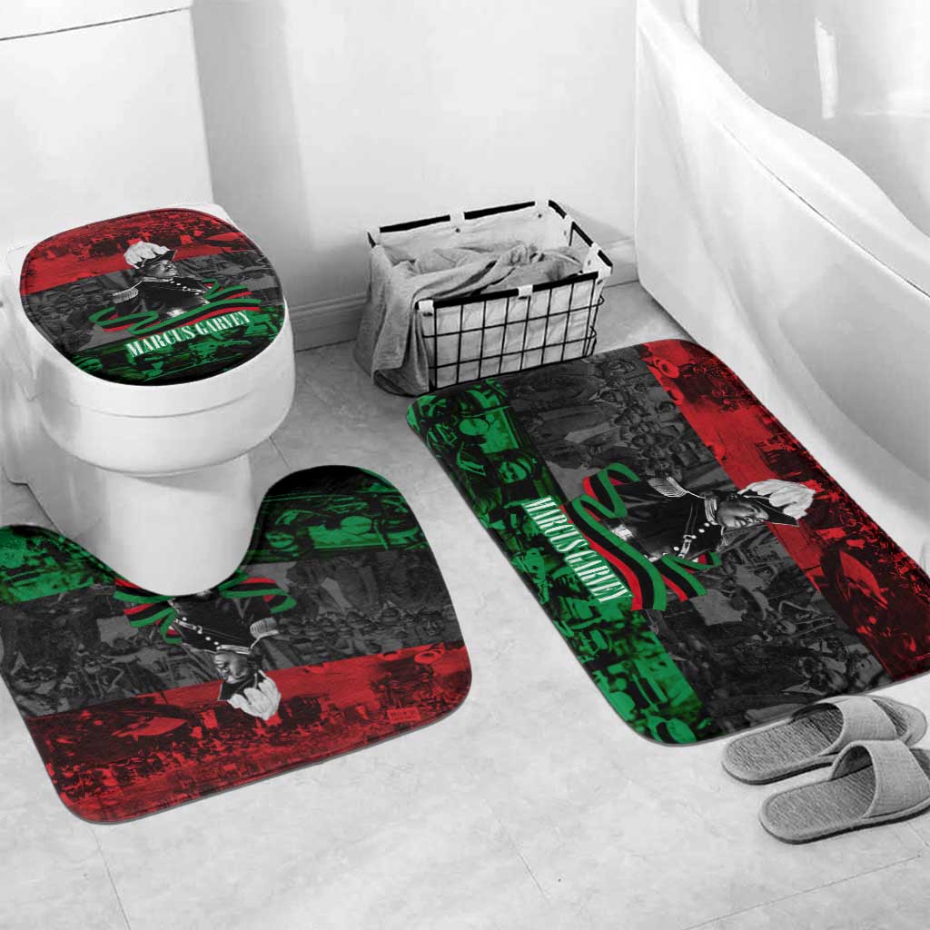 Marcus Garvey Bathroom Set Collage Design Progress Is the Attraction Quote Pan African Movement Tribute - African Pride