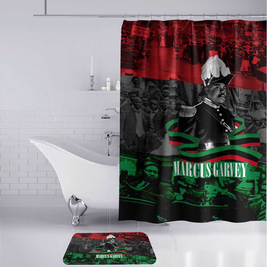 Marcus Garvey Bathroom Set Collage Design Progress Is the Attraction Quote Pan African Movement Tribute - African Pride