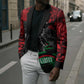Marcus Garvey Blazer Collage Design Progress Is the Attraction Quote Pan African Movement Tribute - African Pride
