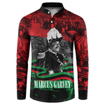 Marcus Garvey Button Sweatshirt Collage Design Progress Is the Attraction Quote Pan African Movement Tribute